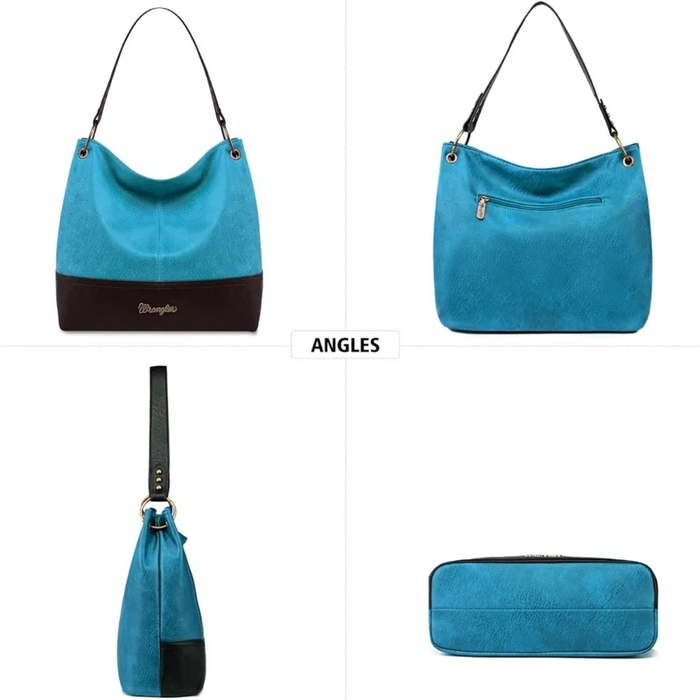 Wrangler vegan leather hobo bag